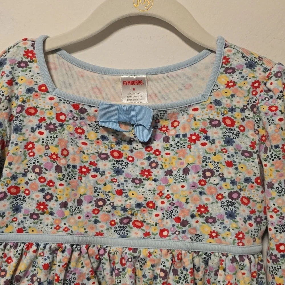 Gymboree Multicolor Floral Long Sleeve Dress Size 6